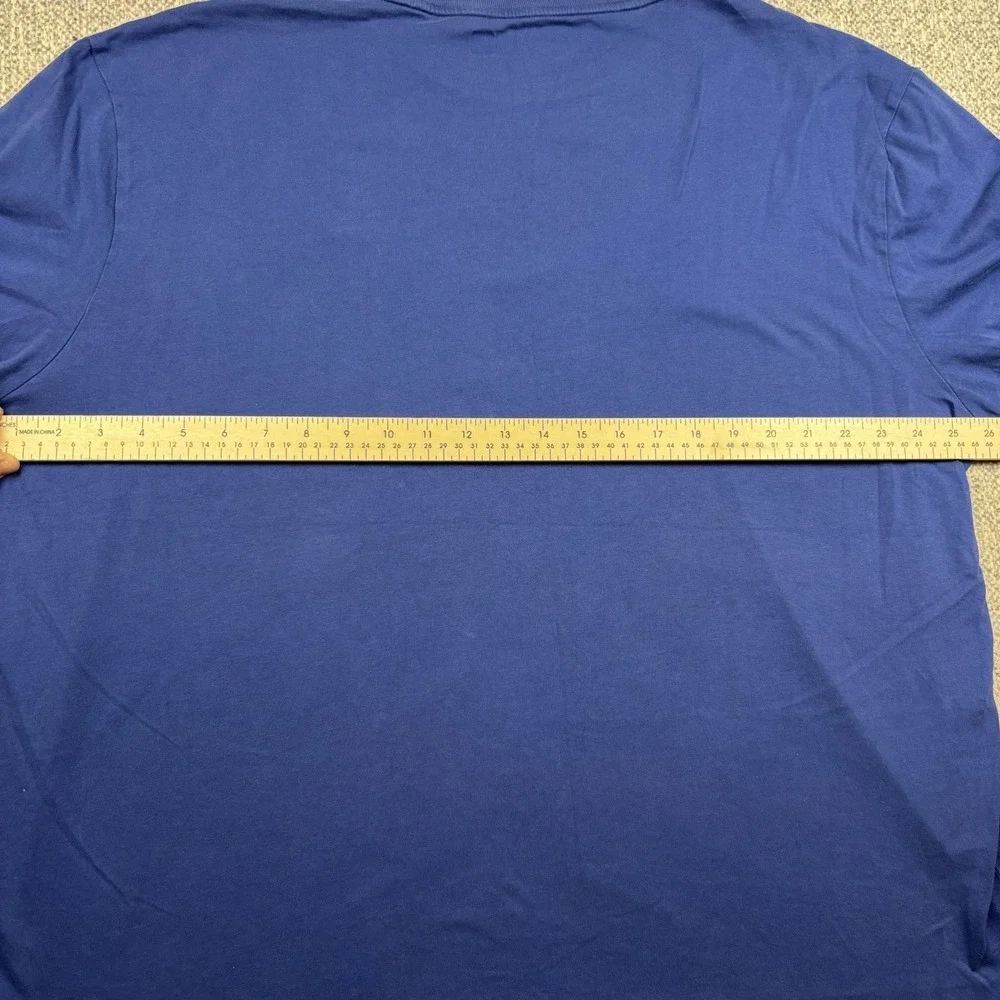 Polo Ralph Lauren Shirt Men XXLarge Blue Cotton Pony‎ Crew Neck Short Sleeve